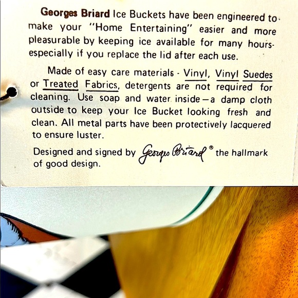 Vintage Georges Briard Ice Cooler with Lid & 4 Glass Set - Picture 14 of 16